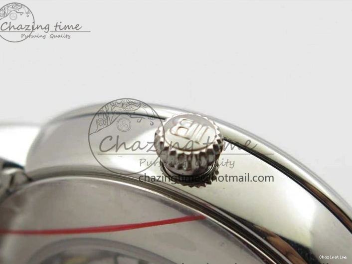 0311 MultiPurpose Villeret 6654 SS Complicated Function OMF 1:1 Best Edition White Dial on Black Leather Strap A6654 V 7901